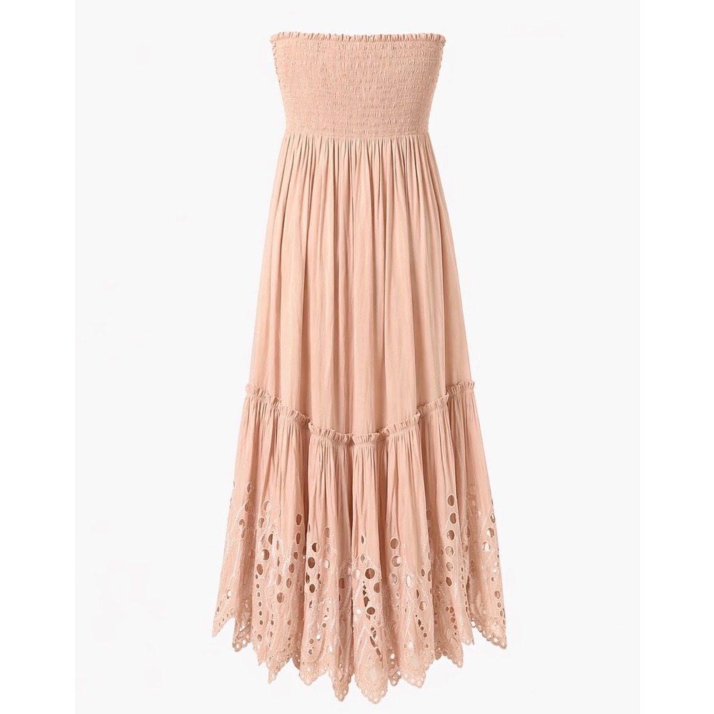 Ramy Brook Stephy Strapless Midi Dress Blush Pink XXS - Picture 4 of 9